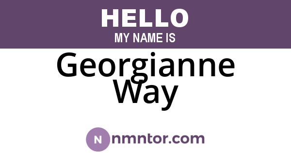 Georgianne Way