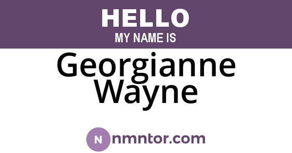 Georgianne Wayne
