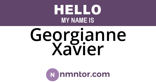 Georgianne Xavier