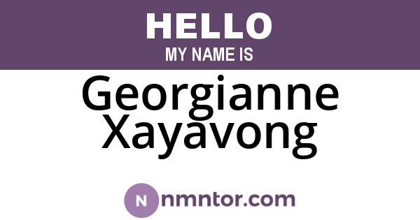 Georgianne Xayavong