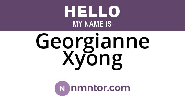 Georgianne Xyong