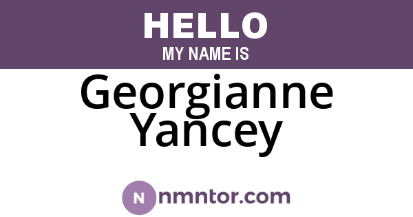 Georgianne Yancey