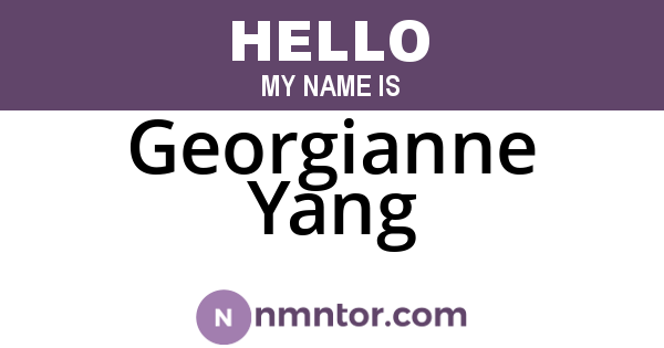 Georgianne Yang