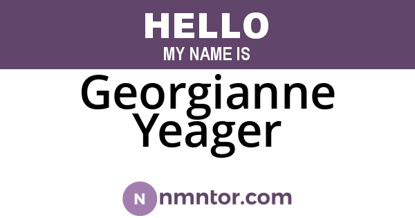 Georgianne Yeager