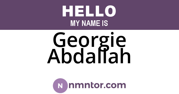 Georgie Abdallah