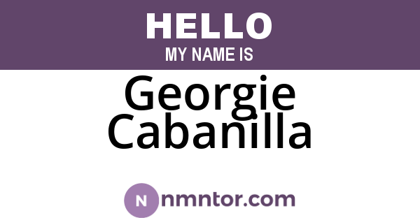 Georgie Cabanilla