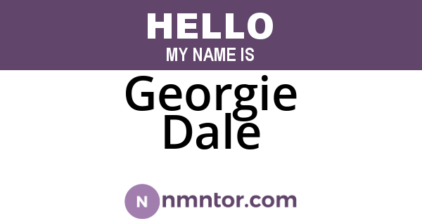 Georgie Dale