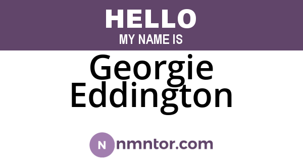 Georgie Eddington