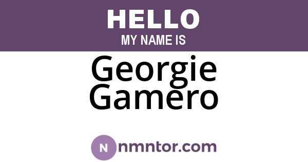 Georgie Gamero