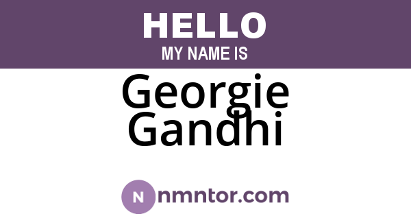 Georgie Gandhi