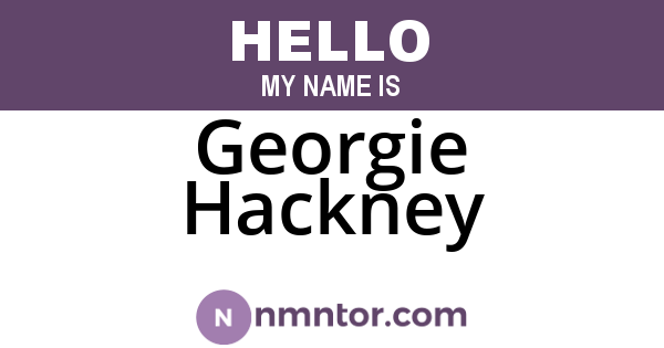 Georgie Hackney
