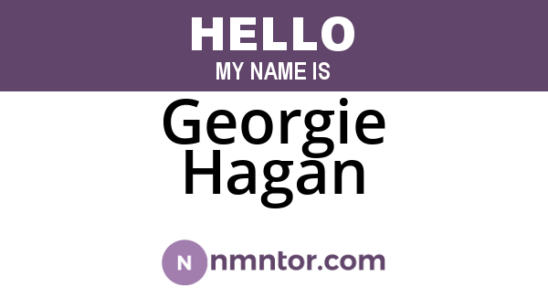 Georgie Hagan