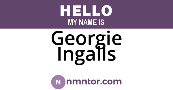 Georgie Ingalls