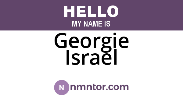 Georgie Israel
