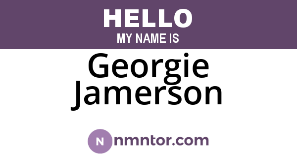 Georgie Jamerson