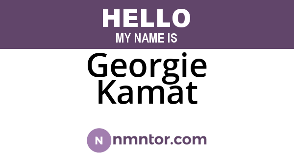 Georgie Kamat