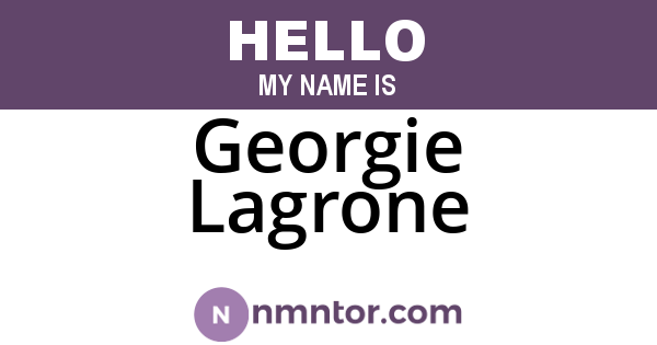 Georgie Lagrone