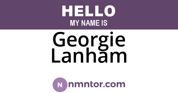 Georgie Lanham