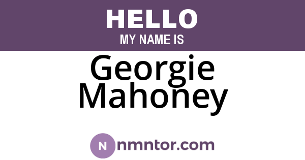 Georgie Mahoney
