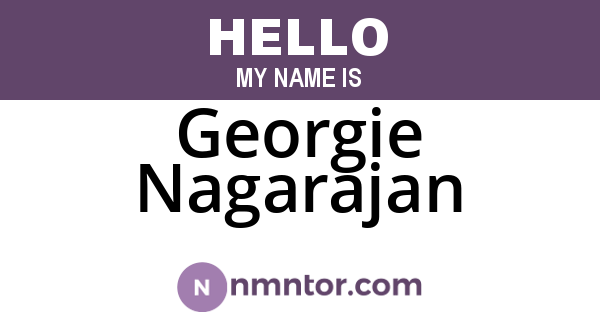 Georgie Nagarajan