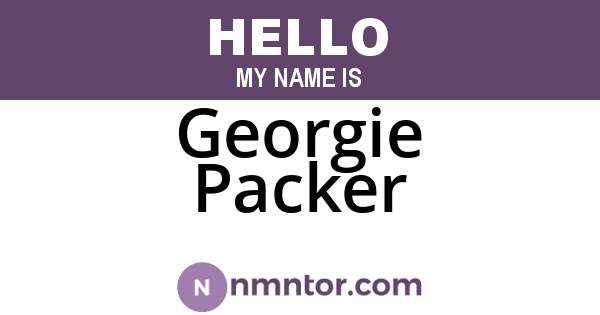 Georgie Packer