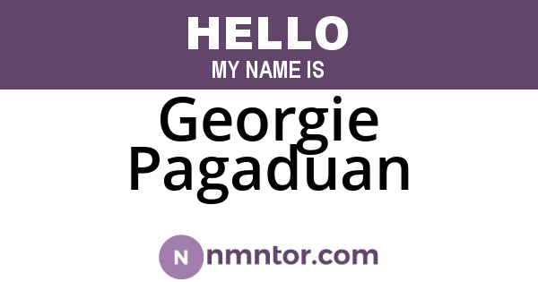 Georgie Pagaduan
