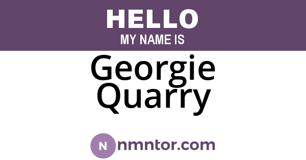 Georgie Quarry