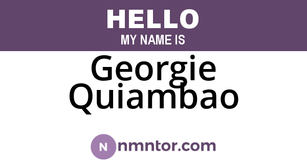 Georgie Quiambao