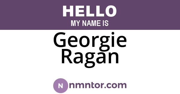 Georgie Ragan