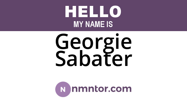 Georgie Sabater