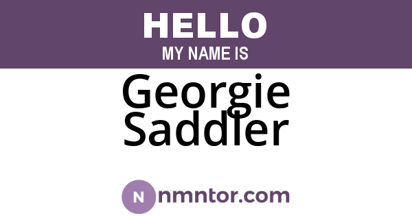 Georgie Saddler
