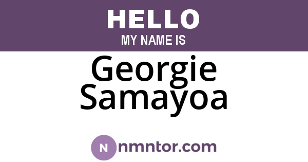 Georgie Samayoa