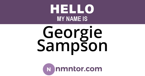 Georgie Sampson