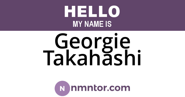Georgie Takahashi