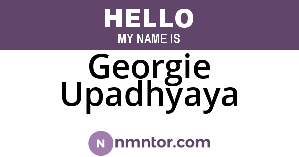 Georgie Upadhyaya