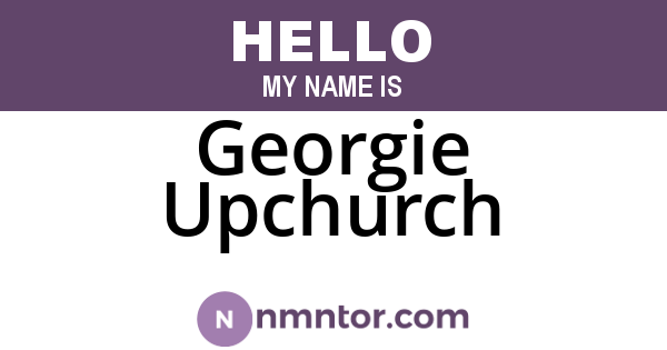 Georgie Upchurch