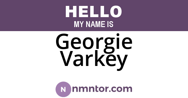 Georgie Varkey