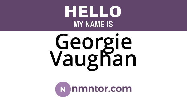 Georgie Vaughan