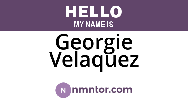 Georgie Velaquez