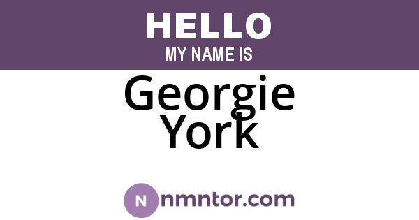 Georgie York