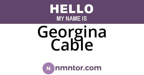 Georgina Cable
