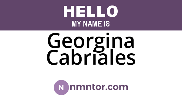 Georgina Cabriales