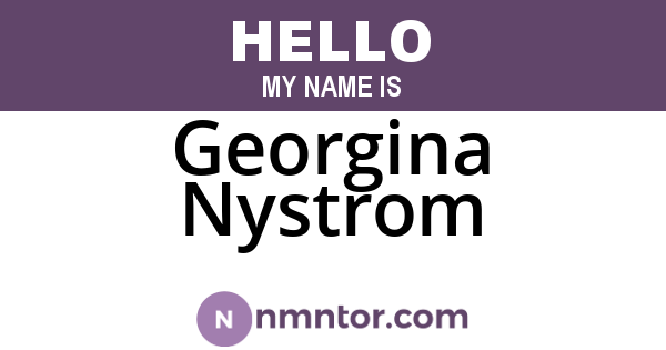 Georgina Nystrom