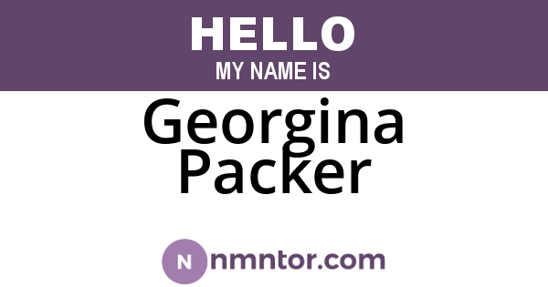 Georgina Packer