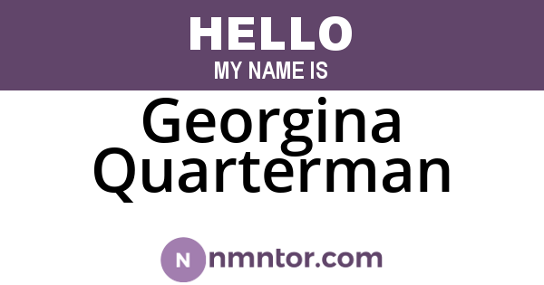 Georgina Quarterman