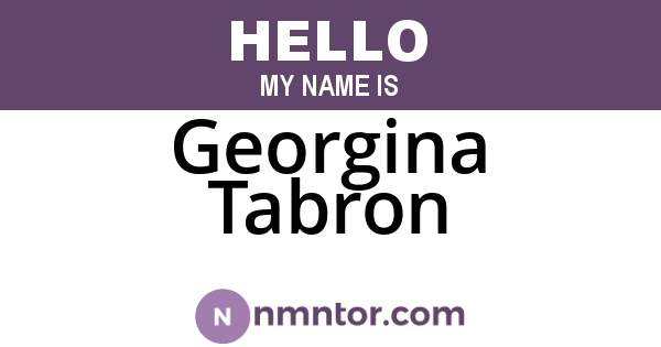 Georgina Tabron