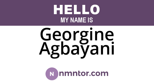 Georgine Agbayani