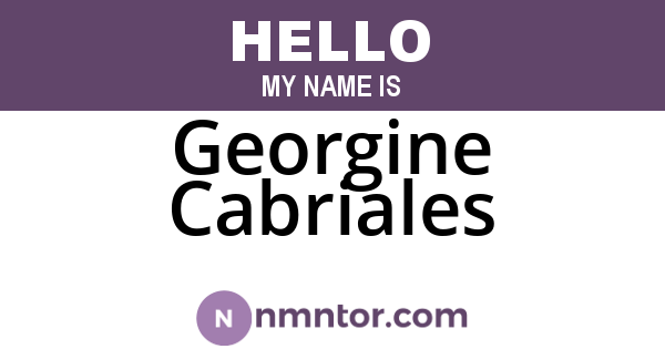 Georgine Cabriales