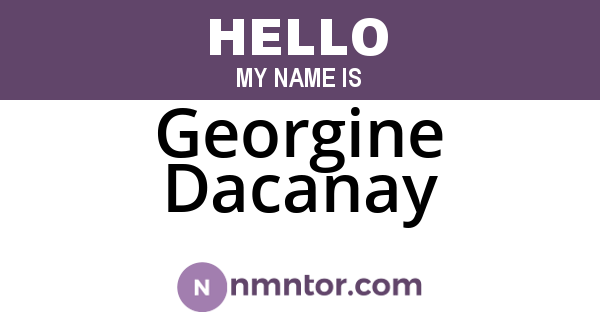 Georgine Dacanay