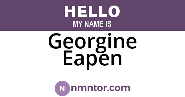Georgine Eapen